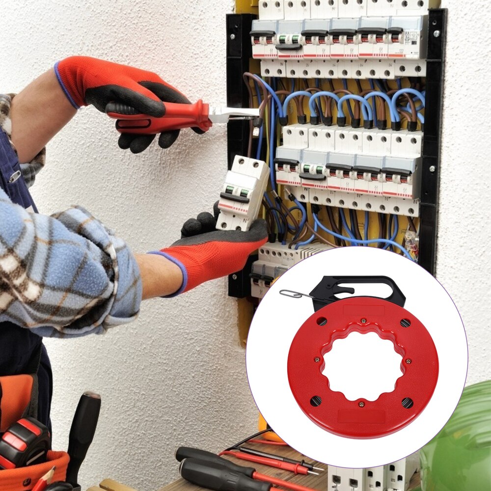 Electrician Conduit Drywall Threader Pipe Hole Cable Puller Fish Shape Underpass 1.3X3MM Fish-shaped Tool Storage Steel Wire