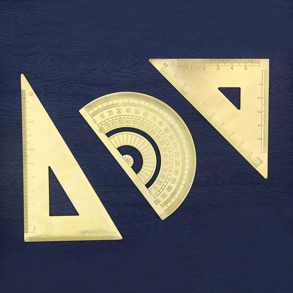 Millimeter / Inches Double Scale Vernier Caliper Ruler Brass Copper Ruler Precision Measuring Instrument DIY Sewing Leather Tool