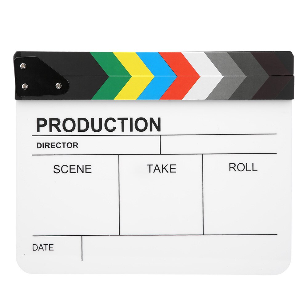 30x25CM Cinema Clapperboard Film Clapperboard Acrylic Clapperboard Movie Film Action Clap Director Photography Tool: type 8