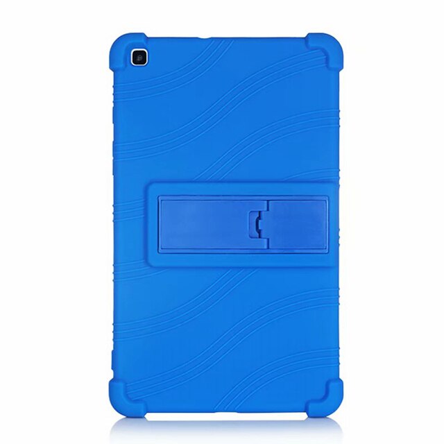 Zachte Siliconen Kinderen Case Voor Samsung Galaxy Tab Een 8.0 SM-T290 SM-T295 SM-T297 Tablet Funda Shockproof Cover Met Kickstand: Dark Blue