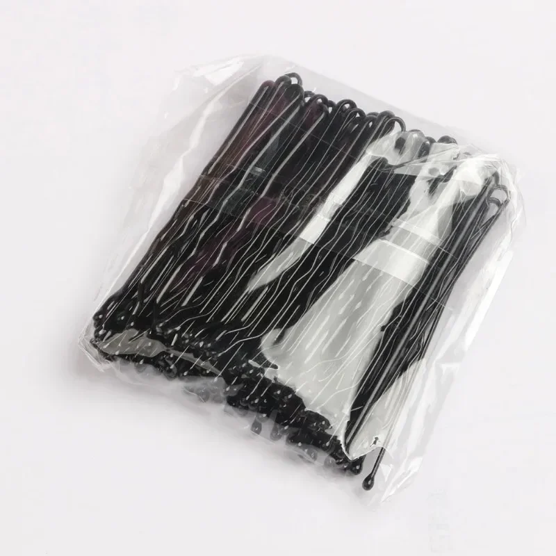 50 Stuks Haar Zwaaide U-Vormige Bobby Pin Barrette Salon Grip Clip Haarspelden Black Metal Haaraccessoires Voor Bun