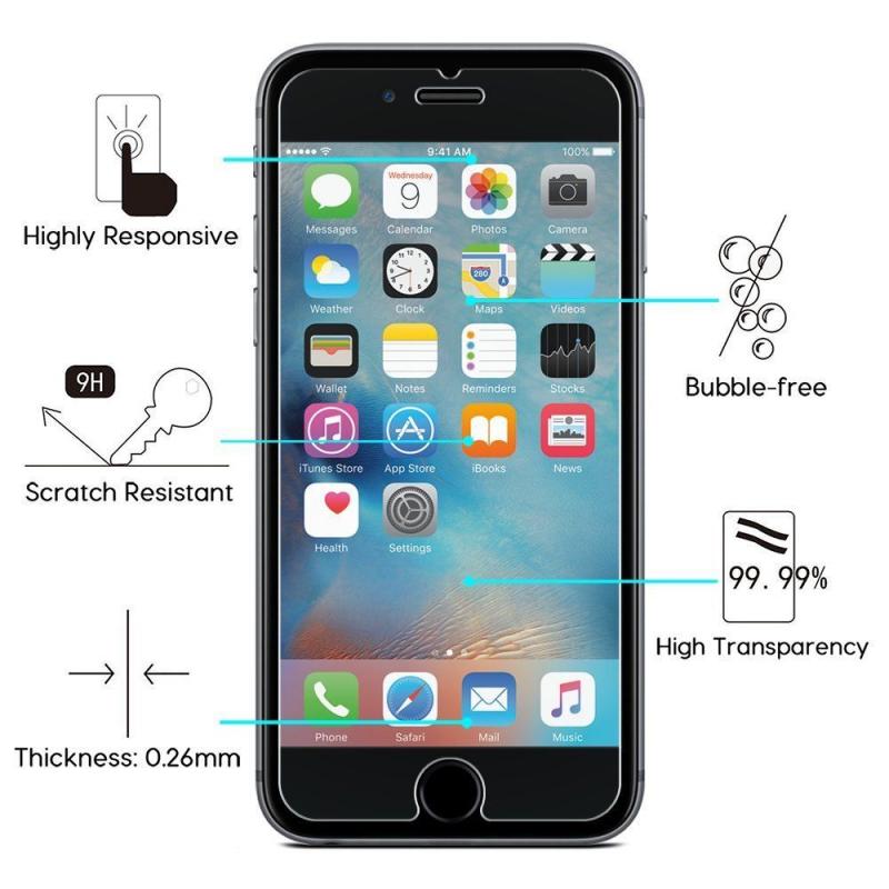 4.7 Inches Premium Real Tempered Glass Screen Protector Case HD Permeability Cover Film Screen Guard Saver Glass For IPhone 6 6S