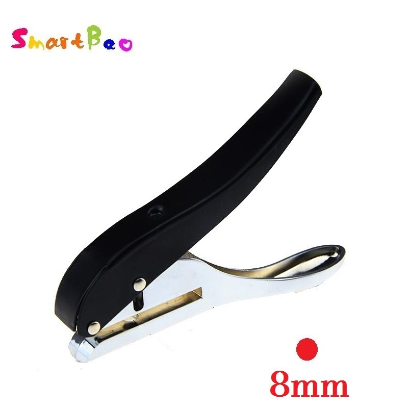 3Mm/6Mm/8Mm/10Mm Cirkel Perforator Papier Punch Hand-Held Ronde enkele Perforator Voor Id-kaarten Pvc Kaarten Badge Foto &#39;S: 8mm