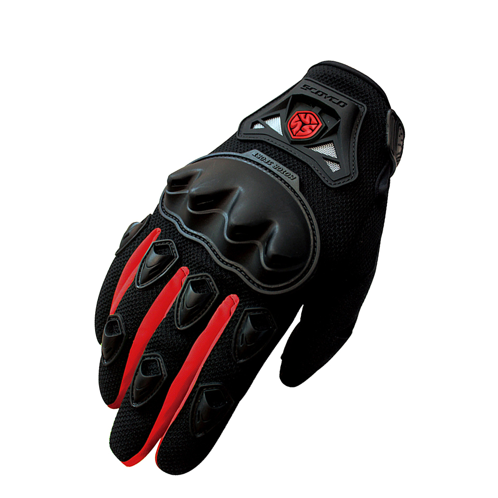 SCOYCO Motorcycle Gloves Breathable Guantes Moto Gloves Motorbike Gloves Touch Function Motocross Off-Road Summer Racing Gloves: MC29 Red / XL