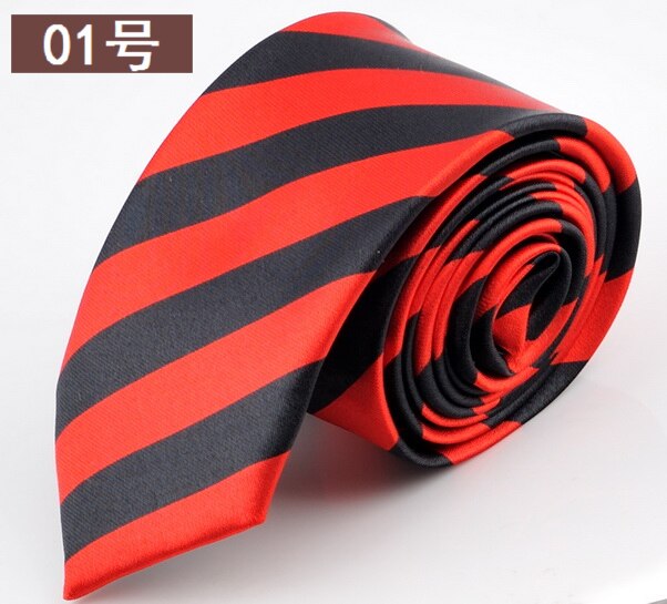 Stil blå rød grøn hvid gul sort stribe mandens klassiske rayon polyester slips forretning bryllupsfest mænd slips