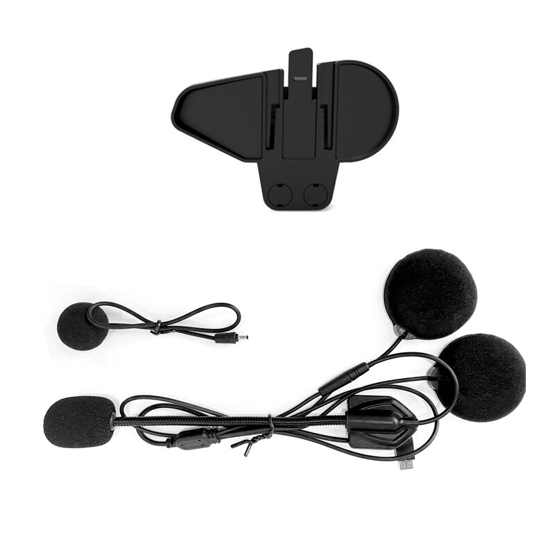 Maxto M2 M2C M3 M3S Motorhelm Headset Intercom Beugel Base Mount Houder + Dual Microfoon Oortelefoon Voor Maxto M2C/M3S