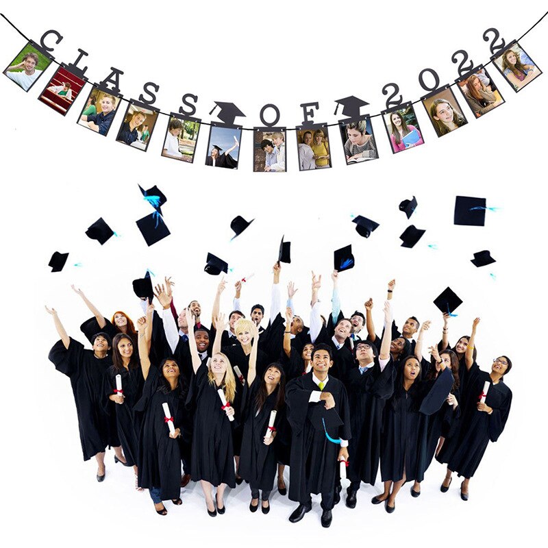 Graduation Season Photo Banner Class Of 2022 Graduation Finish High School College Garlands Congrates Grade Banner Suppli