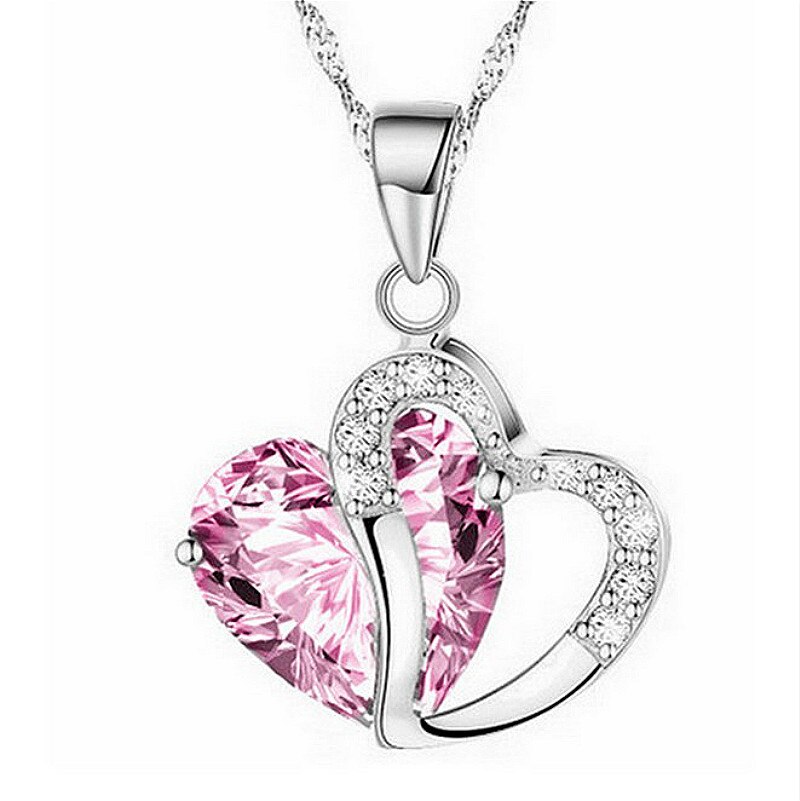 Meerdere hartvormige Water Wens Fles Ketting Crystal Power Kettingen meisje Datum Sieraden