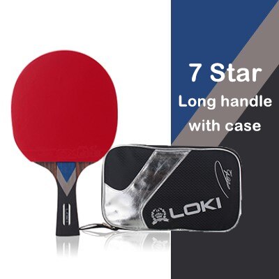 Loki 5/6/7 estrela raquete de ping pong profissional ofensiva lâmina carbono raquete de tênis mesa bat paddle com ittf aprovado borracha: 7 Star FL