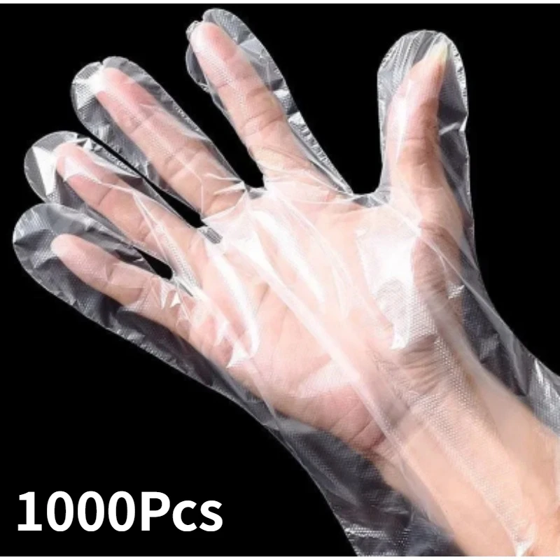 Guantes desechables ecológicos para jardín, hogar, restaurante, barbacoa, guantes multifuncionales transparentes, grado alimenticio,