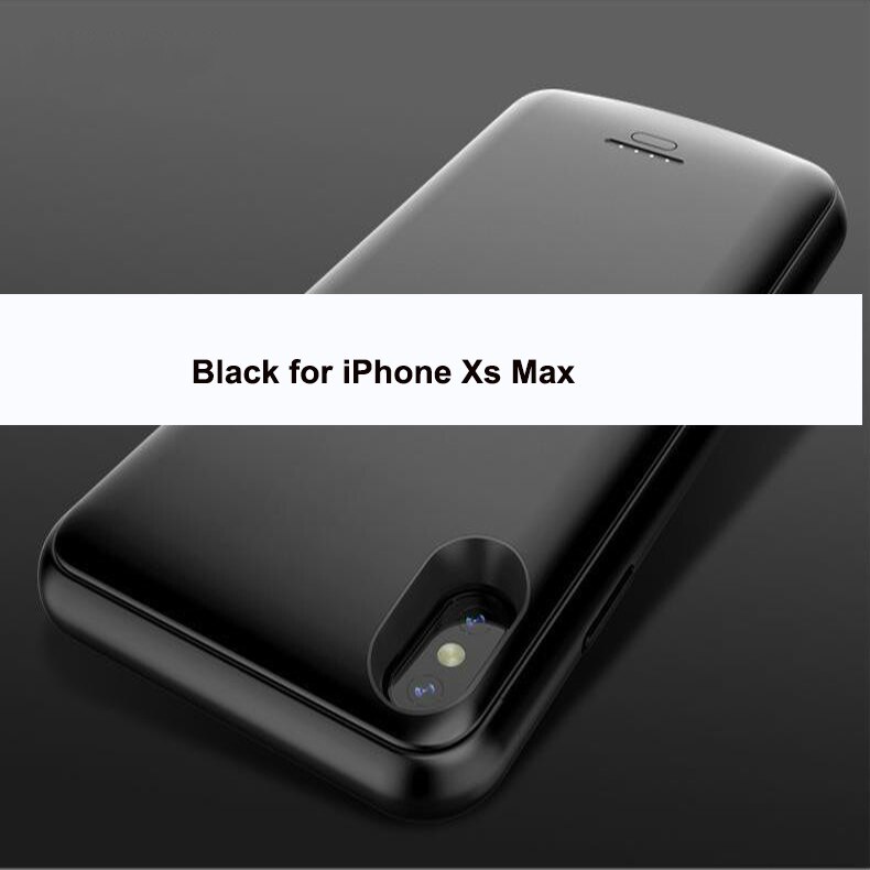 Vogek Battery Case Power Bank for iphone XR XS MAX 5000mah Magnetic Adsorption Battery Charger Case for iPhone 6 7 8 plus Backup: Black for XS Max
