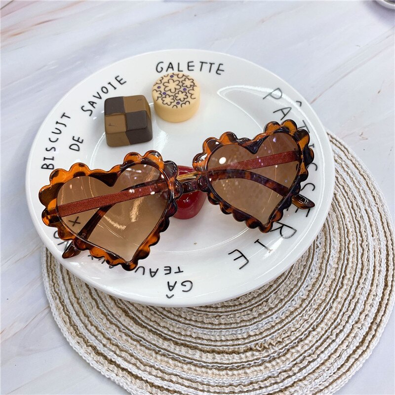 Baby hartvormige bril, kinderzonnebril, liefde voor plastic, roze zonnebril, meisjes,  uv400 zonnebrillen, okulry oculos