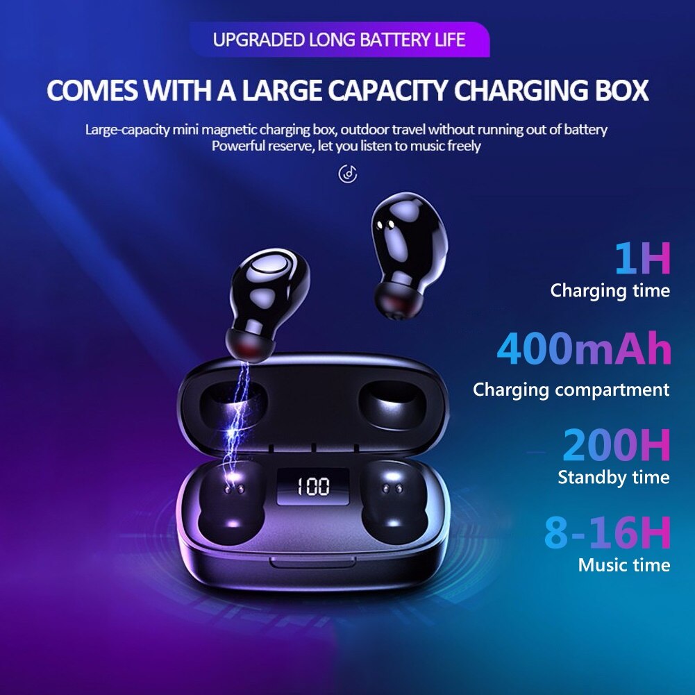 S9 TWS Bluetooth 5.0 Wireless Mini HiFi In-Ear Earphones Earbuds for iOS Android Phone Portable accessories Wireless Earphones