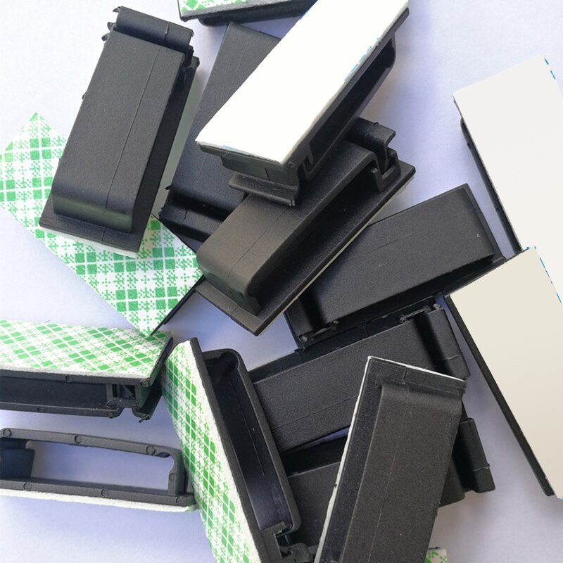 50/100 Pcs Self Adhesive Finisher Wire Clamp Packs Of Cable Management Clips, Firm Adhesive Pad Clips Wire Management Organizer