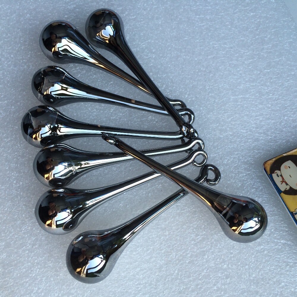 10pcs/Lot Black 20x80mm Raindrop Pendant Chandelier Parts Crystal Glass Chandelier Prism Hanging Home Decoration Business Party