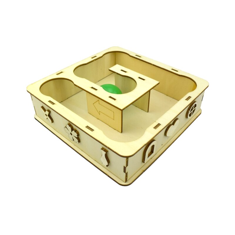 Hamster Maze Tunnel Toy House Hideout Wooden Habitat Decor Sport Runways: 3