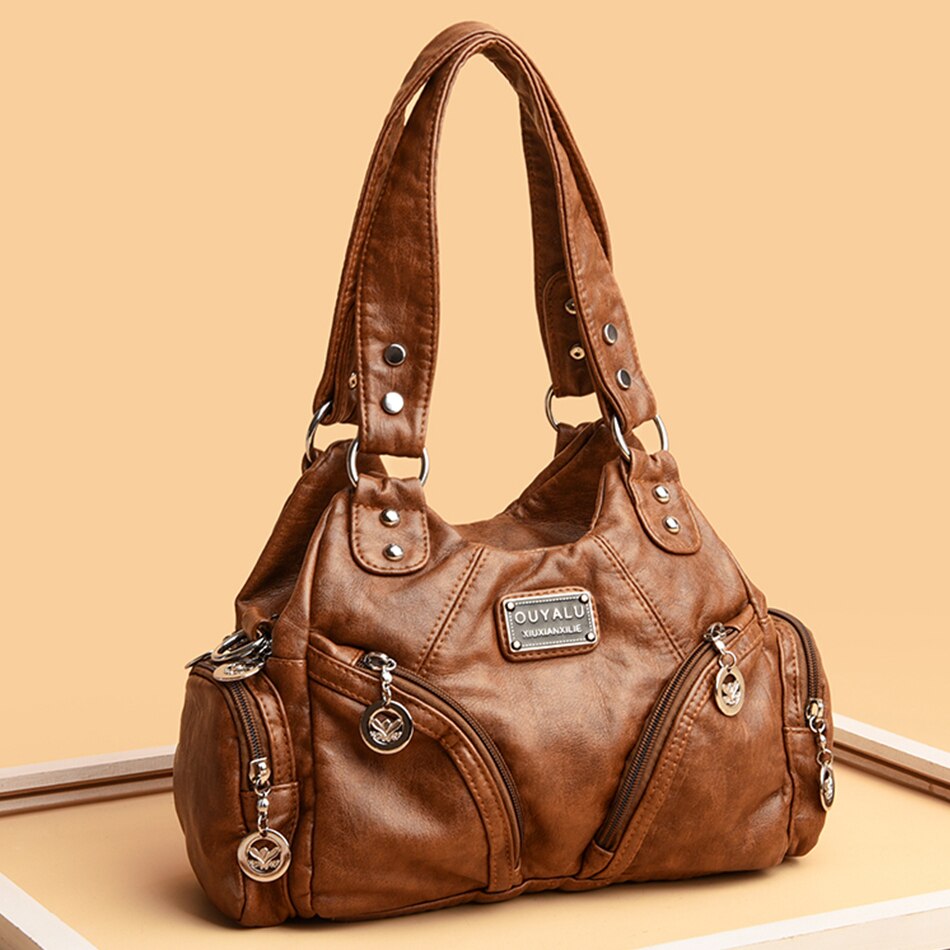 Retro Lederen Luxe Handtassen Kleine Vrouwen Tassen Vintage Schouder Corssbody Tassen Voor Vrouwen 2022 Dames Hand Totes Sac