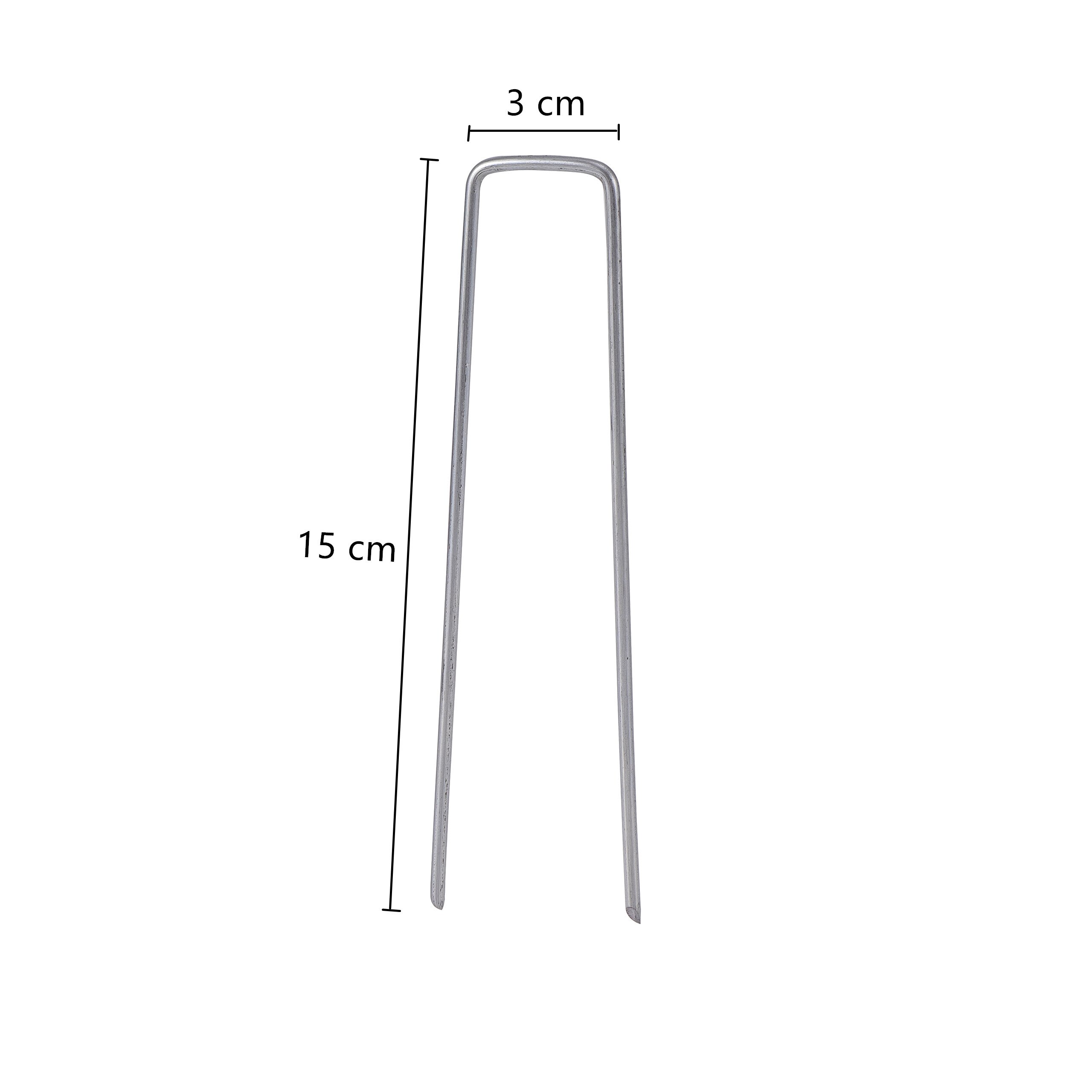 15cm Iron Home Garden Stakes Staples U-Shaped Ground Control Turf Pins for Securing Landscape Gardening Fixing Peg 50pcs
