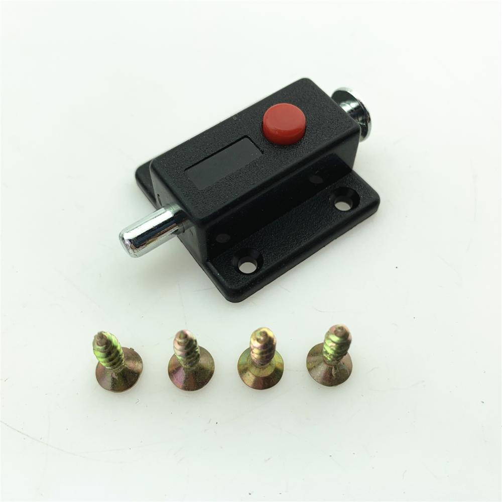Plastic Automatic Button Latch Spring Latch Stainless Steel Latch Lock Wooden Door Latch Door Pin