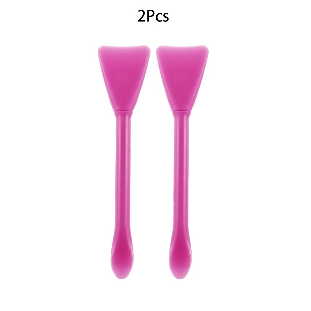 Spatule en silicone souple multifonctions pour arts créatifs, 2/5 pièces, brosse pour remuer, étaler ou verser colle, poudres et résine époxy dans son moule, facile à nettoyer: 2Pcs Rose Red