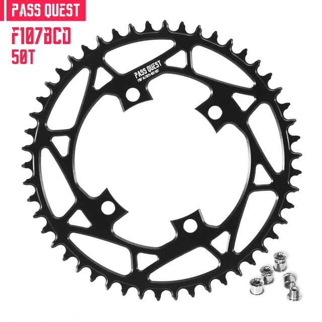 Pass Quest F107BCD Kettingblad 36-52T Ronde/Oval Black Crank Voor Sram Force Crank 12 Speed Axs kettingblad Smalle Brede Kettingblad