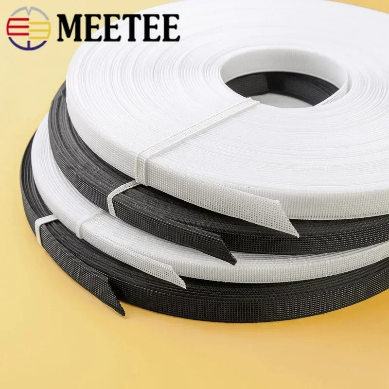 50Yards Meetee 6-15mm Plastic Uitbenen Zwart Wit voor Bras DIY Corset Trouwjurk Maken Naaien Accessoires bot Ondersteuning Tape