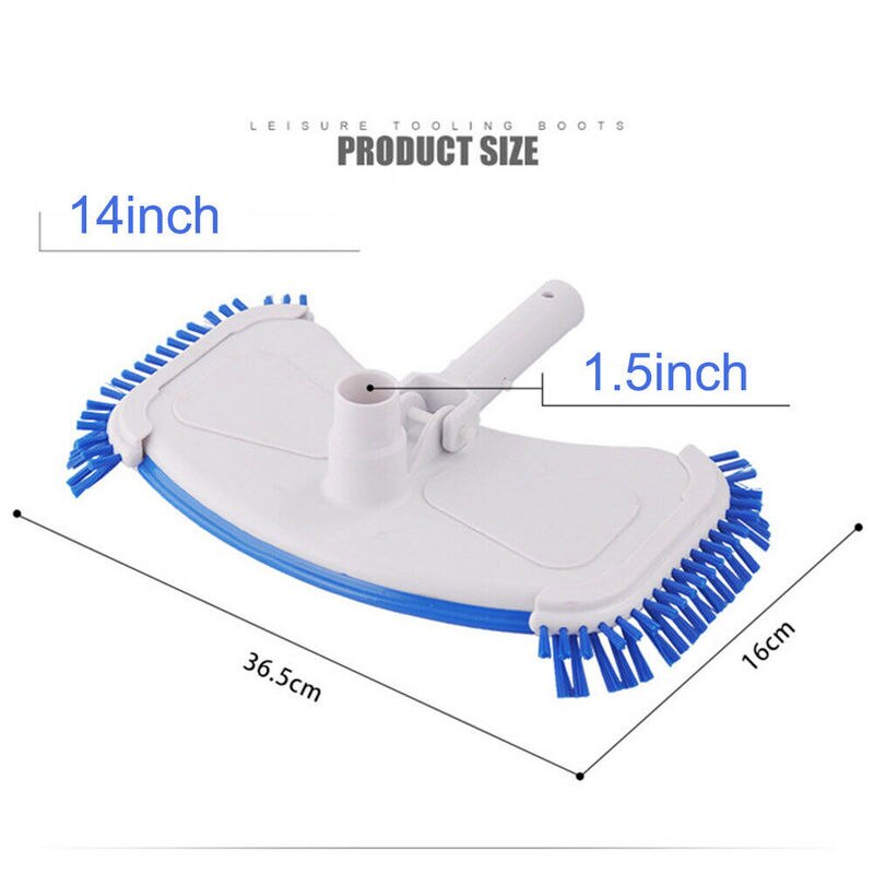 Limpiador de microfibra curvo para exteriores, cabezal de succión para ducha de baño, suelo de piscina, Herramientas de limpieza de pared, cepillo