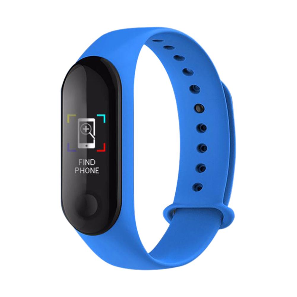 M3- kleurenscherm bluetooth sport smart polsband bloeddrukmeter hartslagmeter fitnessband tracker stappenteller band smartband: Hemelsblauwe polsband