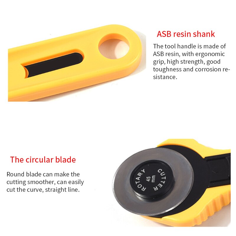 Rotary Cutter Circular Cut Blade Patchwork Roller Wheel Round Knife Fabric Leather Craft Cutter DIY Sewing Accessories
