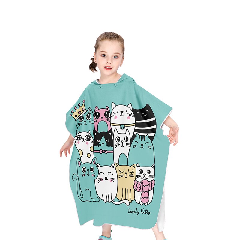 freundlicher Poncho Dinosaurier Bademantel Mit Kapuze freundlicher Bademäntel Mikrofaser Schlecht Kleid Tiere Für Jungen Mädchen Kleinkind Strand Schwimmen Handtücher: 02D