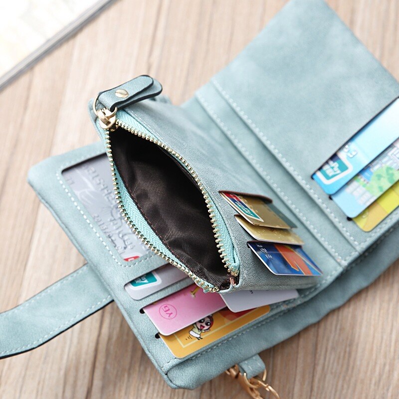 Vrouwen Mode Portemonnee Hasp Kleine Slanke Coin Pocket Purse Vrouwen Portefeuilles Kaarten Houders Lederen Portefeuilles Purse Handtas