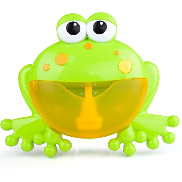 Macchina per bolle di granchio giocattoli da bagno per bambini piscina per bambini nuoto vasca da bagno macchina per sapone bolla automatica divertenti balene rane bagno musica bolla: Frog Without Box