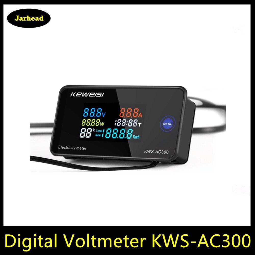 Voltmètre numérique kws -ac300, compteur d'énergie à  ac 50-300v led, wattmètre ca, compteur électrique avec fonction de réinitialisation, 0-100a 40%  off