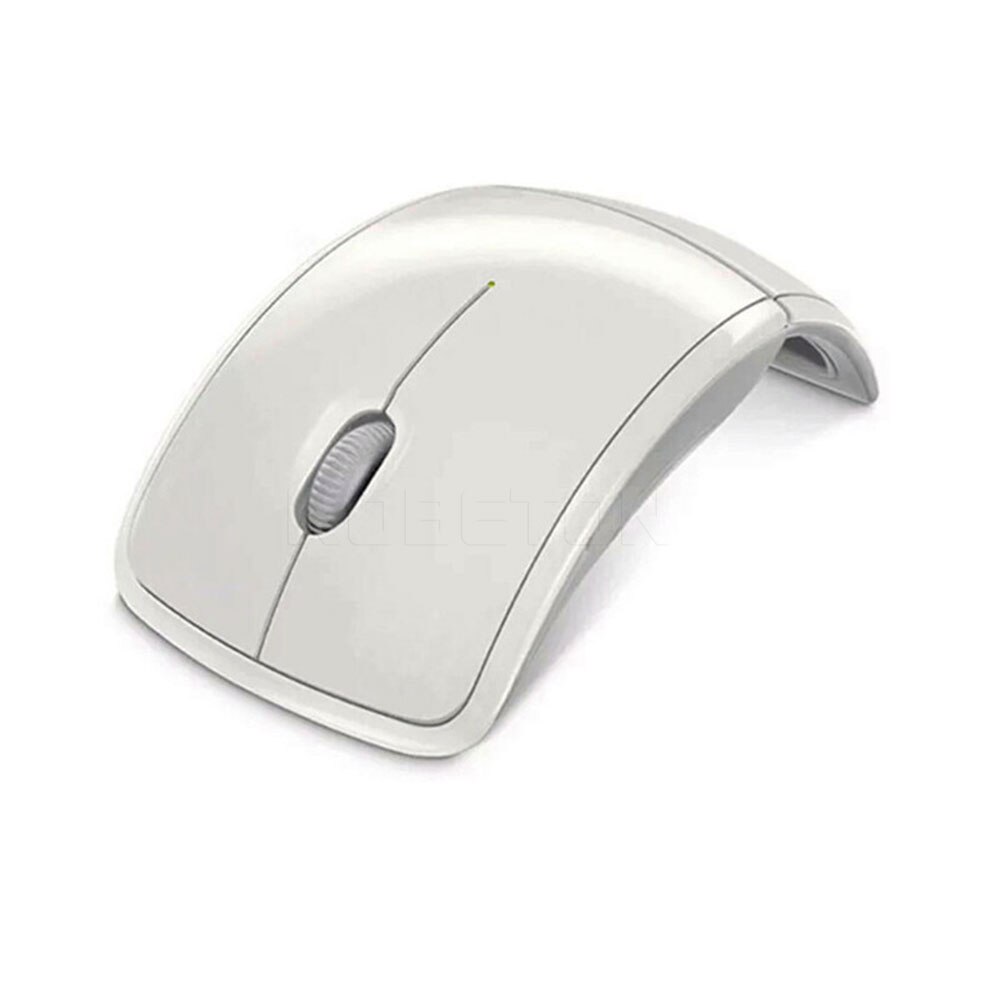 Kebidumei 2.4G Mouse Senza Fili Pieghevole Mouse Del Computer Mini Travel Notebook Mute Mouse Ricevitore USB per il Computer Portatile Del PC: WHITE
