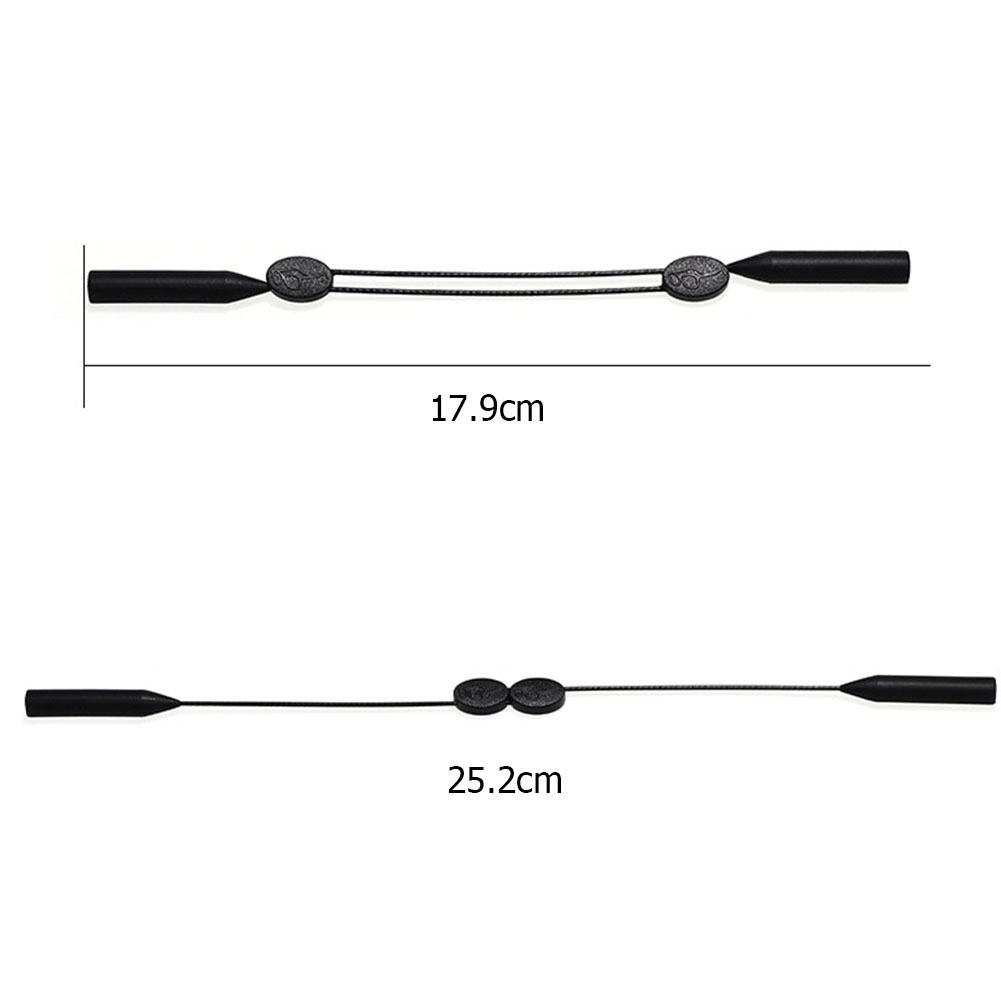 25-35CM Candy Color Elastic Silicone Eyeglasses Straps Sunglasses Chain Sports Anti-Slip String Glasses Ropes Band Cord Holder: S