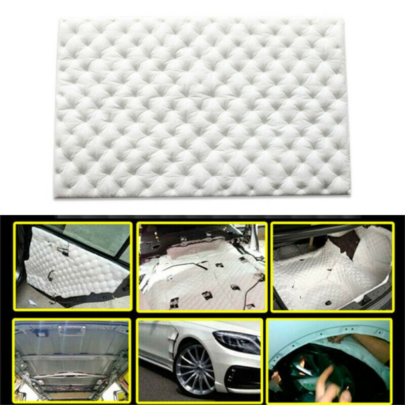 50x80cm Car Sound Insulation Cotton Soundproofing Noise Deadening Mat Self Adhesive Waterproof Flame Retardant