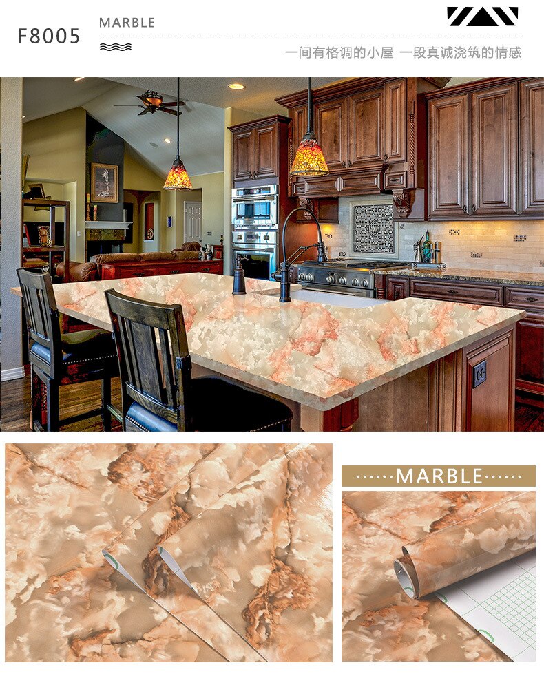 Moderne woonkamer meubels bureaublad waterdicht marmer behang vinyl zelfklevend contactpapier effen kleur woondecoratie: F8005