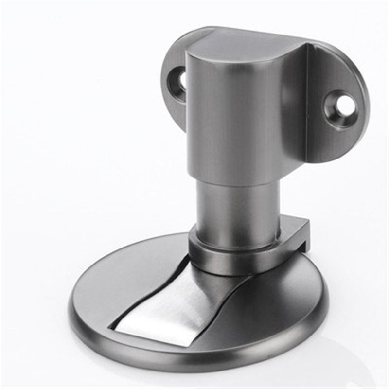 Adjustable Door Holder Alloy Magnetic Door Stopper Non-punch Sticker Water-proof L4MB: Color E