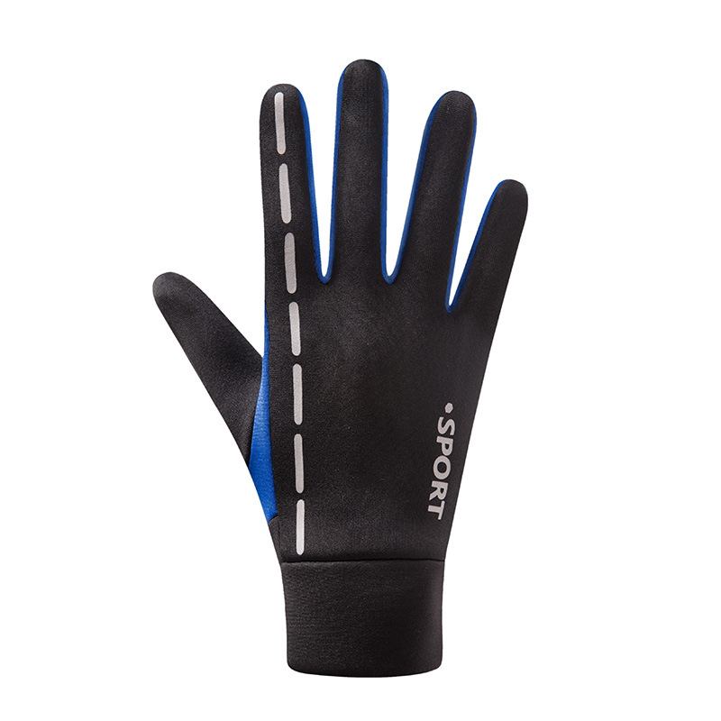 Anti-Unterhose Touchscreen Fahrrad Handschuhe MTB Sport Stoßfest Radfahren Handschuhe Winddicht Warme Nacht Reflektierende Streifen Fahrrad Handschuhe