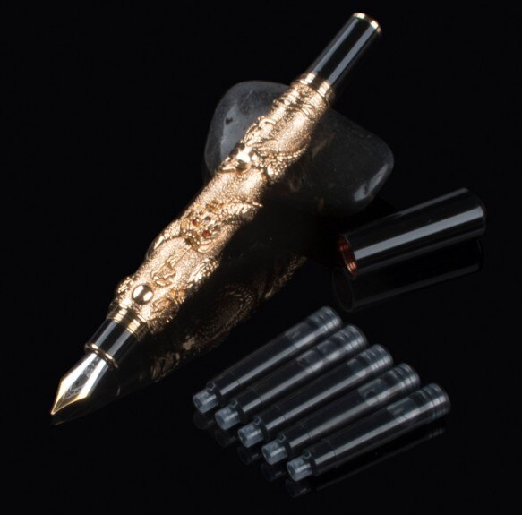 LONG Fountain Pen NIB JINHAO GRAY DRAGON PLAY PEARL: T