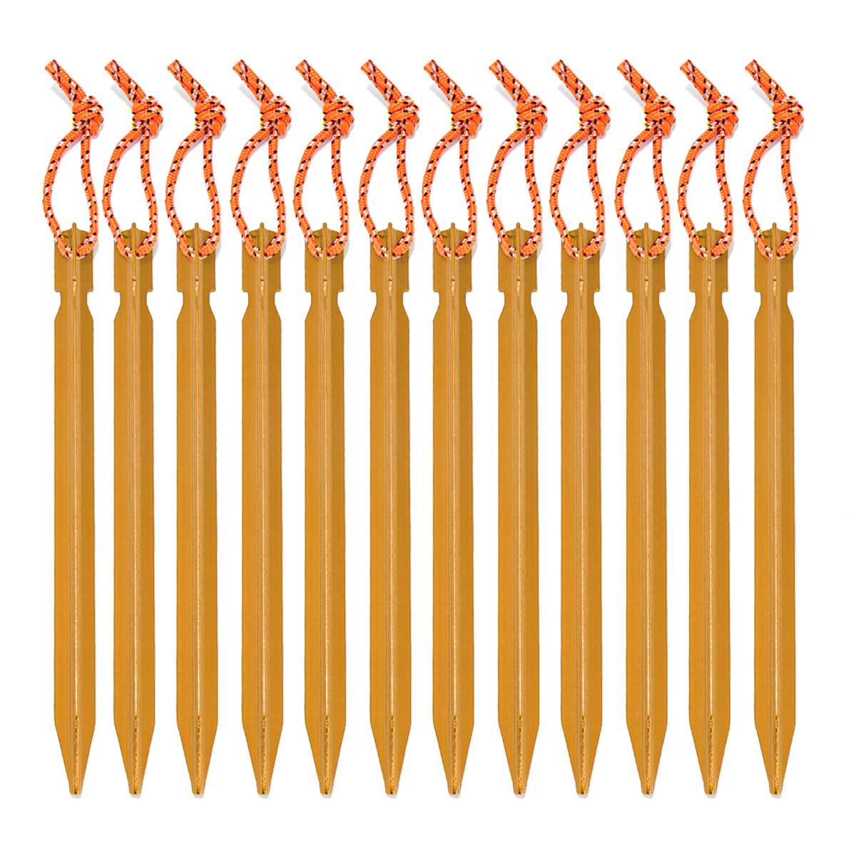 12 Pcs/Set Tent Pegs with Rope Stake Camping Hiking Equipment Outdoor Traveling Tent Accessories