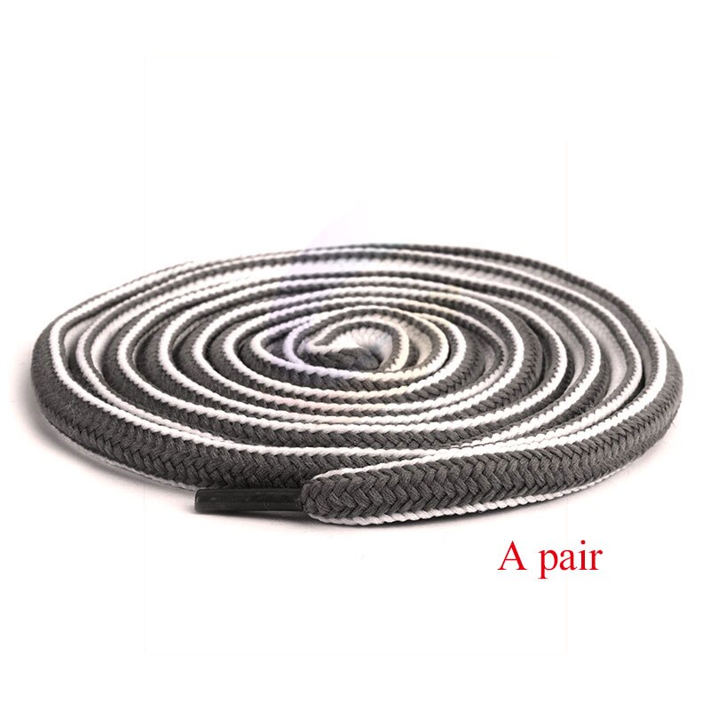 1 Pair Semi-circular Shoelaces Top Polyester Color Match Classic Shoelace For Sneakers Sports Shoes String 130 cm: grey