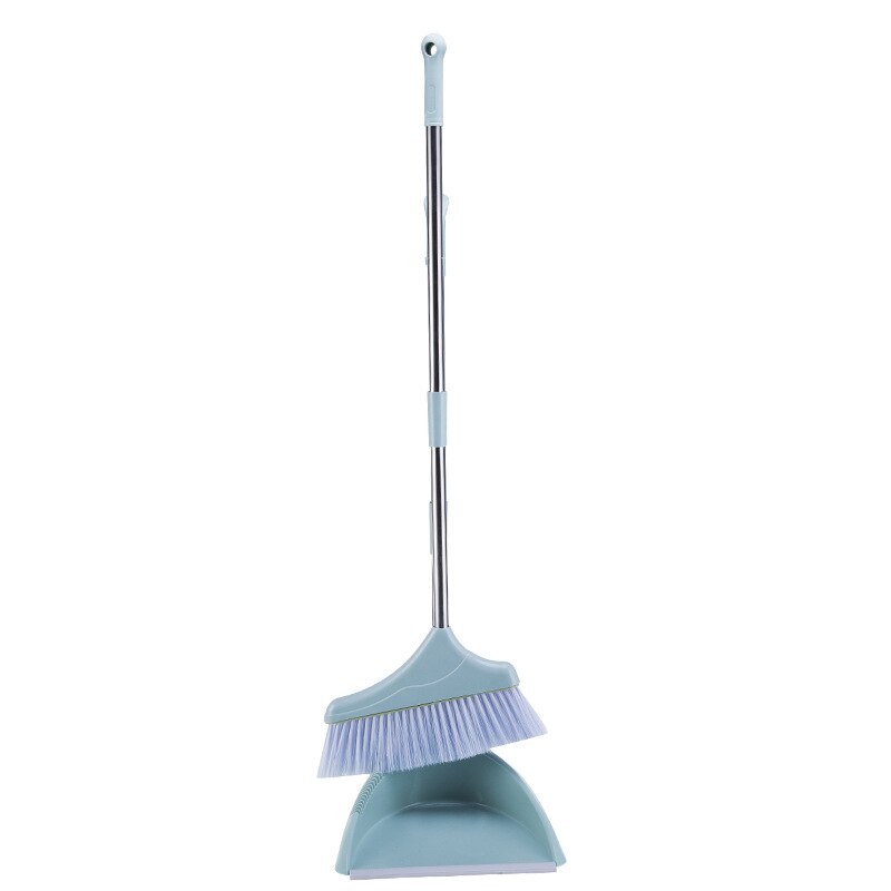 Hand Magic Squeegee Broom and Dustpan Dust Folding Floor Cleaning for Home Brush Products Household House Kitchen Rubber Sweeper: green set