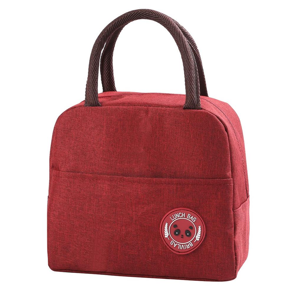 Bolsa de almuerzo fiambrera bolsa de comida Unisex bolsos para la comida para mujer para actividades al aire libre estilo Simple gran capacidad impermeable bolsa térmica #2