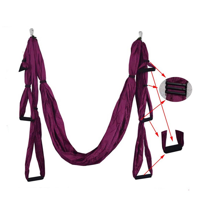 Anti-Gravity Yoga Hangmat Gym Sterkte Inversie Antenne Tractie Swing Yoga Riem Set