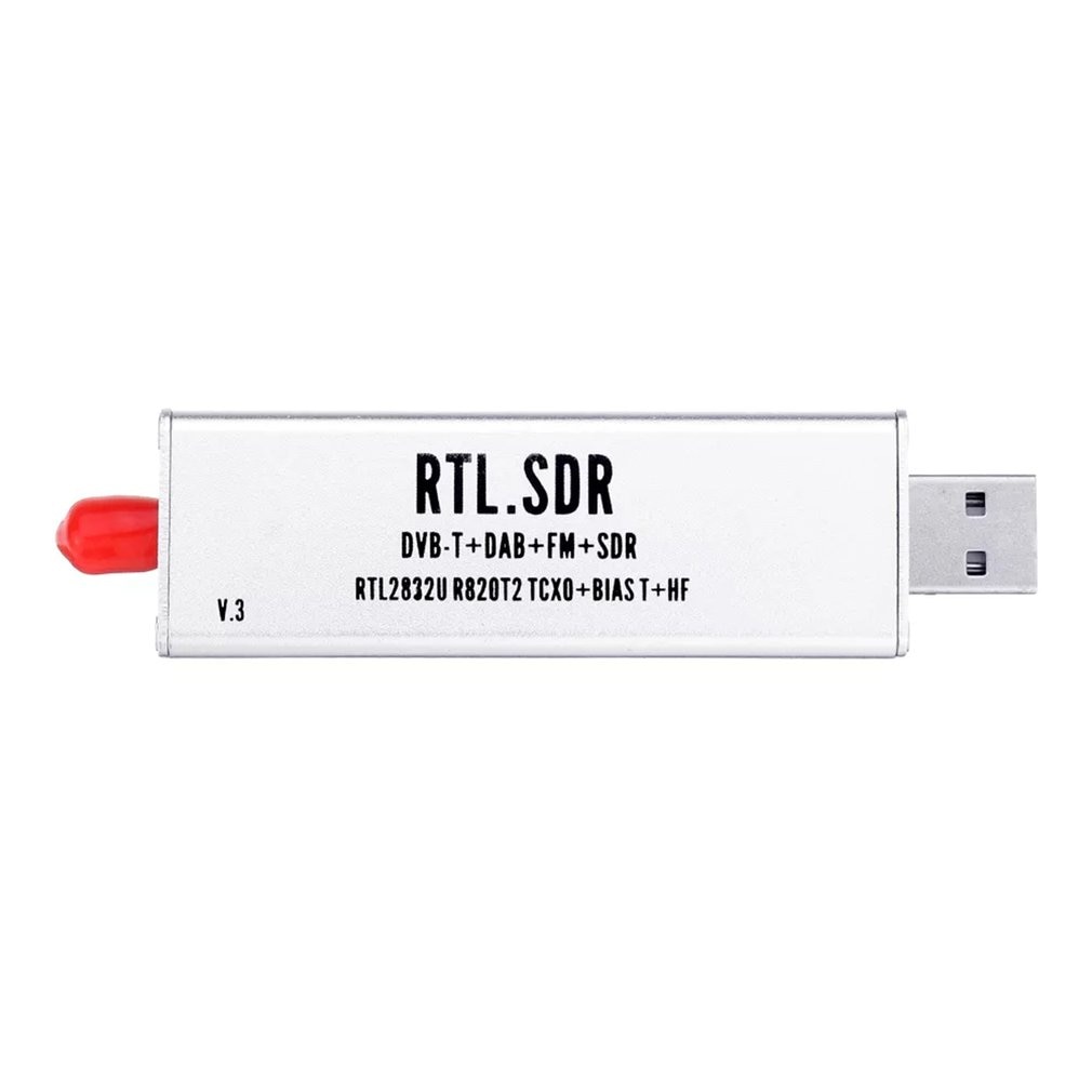 0.1MHz-1.7GHz TCXO RTL SDR Receiver R820t2 USB RTL-SDR Dongle with 0.5ppm TCXO SMA MJZSEE A300U Tester - Silver