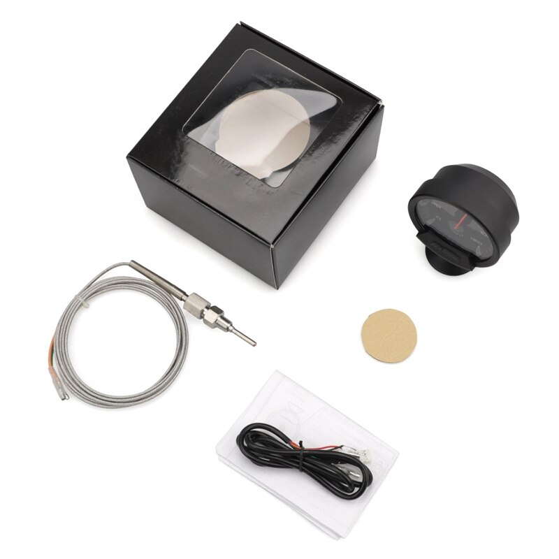 60mm miernik temperatury spalin samochodowych 0-12000C wskaźnik Egt z czujnikiem dla Greddy: Default Title