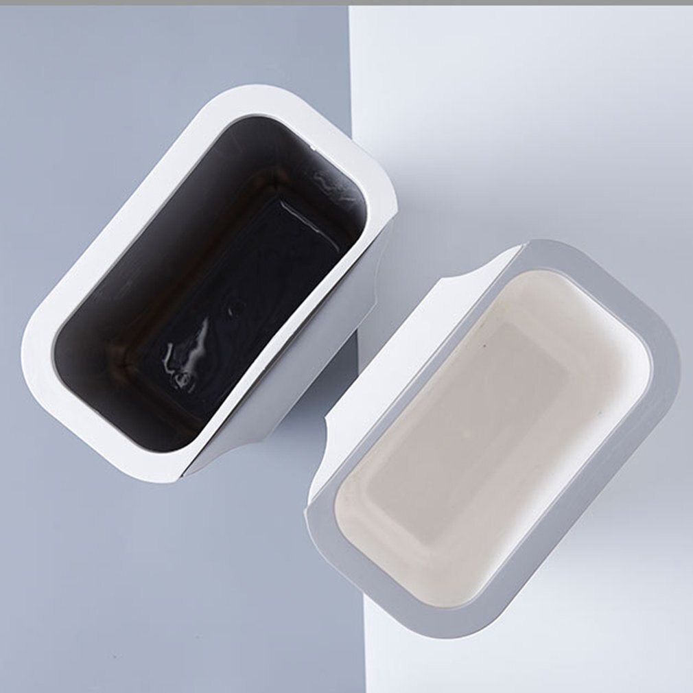 Kitchen Cabinet Door Hanging Waste Bin Trash Can Desktop Bedside Garbage Basket Simple Kitchen Countertop Trash Can
