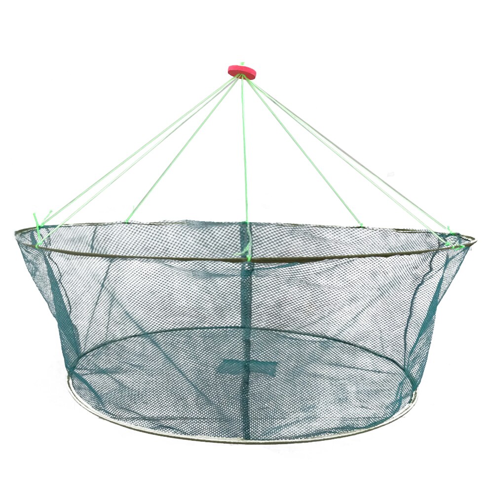 Foldable Fishing Landing Net Fish Catcher Casting Network Mesh for Fish Crab Baits Shrimp Trap Cage Netting