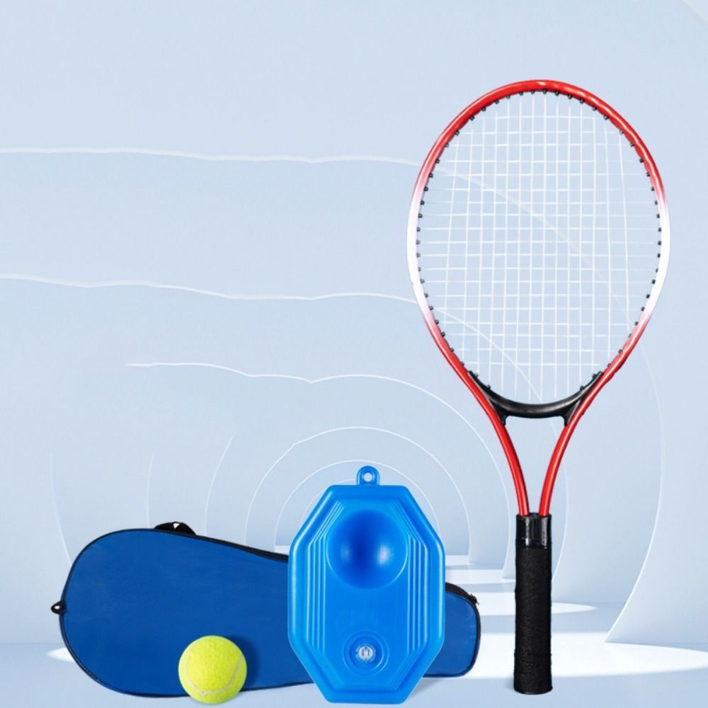 Single Tennis Racket Set for Kids Portable Lightweight Tennis Trainer Rebound with Carry Bag 23inch Tennis Racquets Set